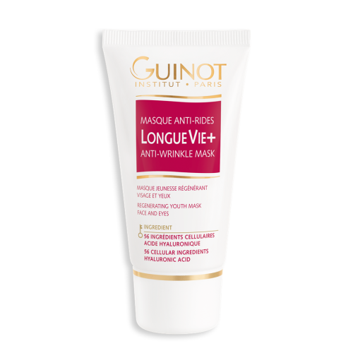 GUINOT Longue Vie+ priešraukšlinė kaukė veidui ir akių kontūrui, 50 ml