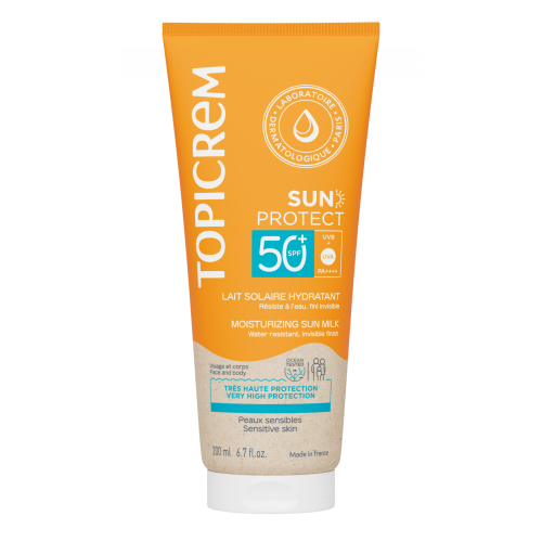 TOPICREM SUN PROTECT drėkinamasis apsauginis losjonas SPF50+, 200 ml